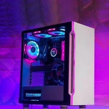samovar cena: PC kućište – mid‑tower, belo sa bočnom kaljenim staklom i RGB linijom — 10