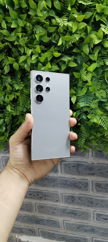 samsung корейская копия: Samsung Galaxy S24 Ultra, 256 GB, rəng - Boz, Kredit, Barmaq izi, Face ID