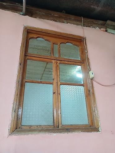 kohnə taxta: İşlənmiş Taxta pəncərə, Еni: 110 sm, Uzunluğu: 160 sm — 1