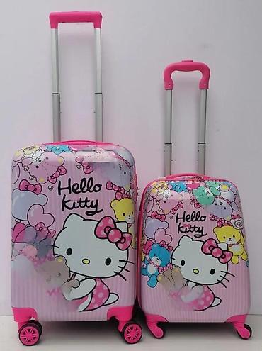 Putni koferi i torbe: Set kofera Hello Kitty – 2 kom - Dizajn: roze sa motivima Hello — 2