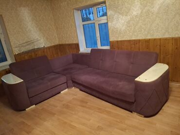 toxum qiymetleri: Künc divan dəsti - Forması: L-şəkilli künc divan, 3 hissəli quruluş -