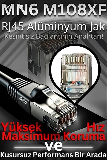 kabel: MN6 M108XF CAT6 FTP şəbəkə kabeli – 80 metr (0.60 mm) - Kateqoriya — 7