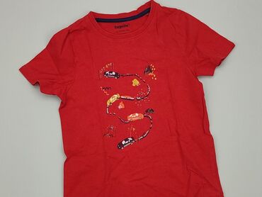 koszulka biało czerwona: Koszulka, Lupilu, 5-6 lat, 110-116 cm, stan - Dobry