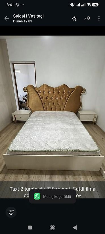 Taxt 2 tumbayla 230 manat .Catdirilma odenisle.Unvan Bakixanov