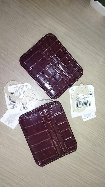 Aksesuarlar: Krokodil teksturalı kartlıq – bordo rəng - Material: parlaq, krokodil — 2