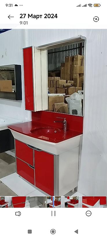 hamam ucun aksessuarlar: Evinizin hamam otağına rəng qatacaq, yüksək keyfiyyətli mebel dəsti — 2