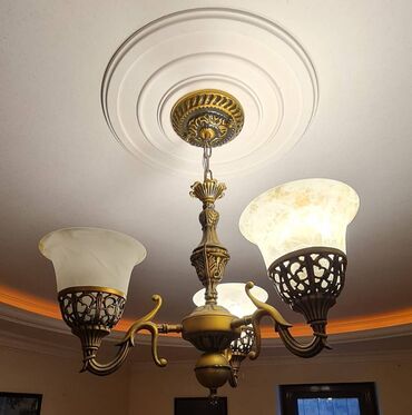lyustur: Çılçıraq, 3 lampa, Keramika