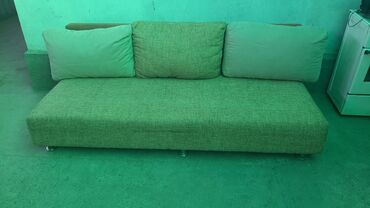 мебели в рассрочку: Прямой диван, цвет - Коричневый, Б/у