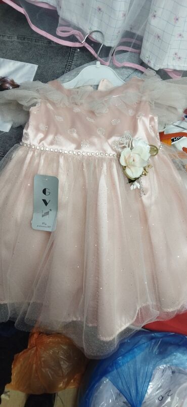 турецкая платья: Детское платье, цвет - Розовый, Б/у
