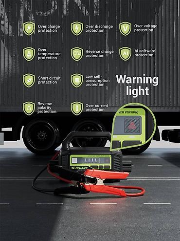 teker aparat: YESPER 12/24V 6000A Jump Starter 🔋 Güclü start imkanı YESPER-in ən — 8