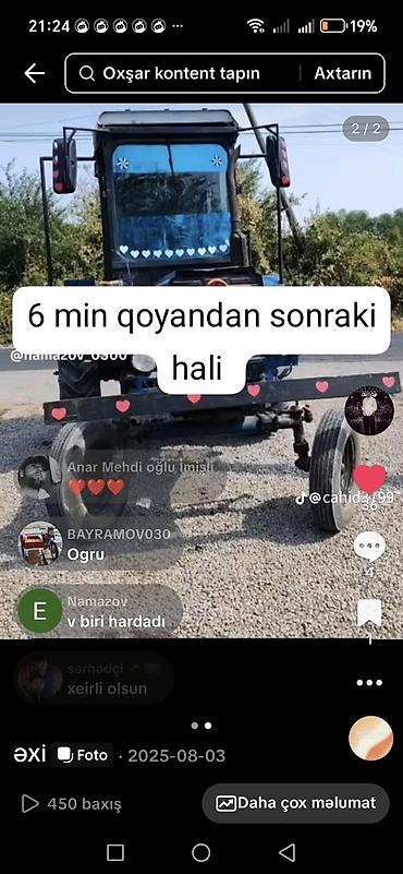 Traktorlar: Məhsul: Kənd təsərrüfatı traktoru və qoşulan avadanlıq Təsvir: - — 5