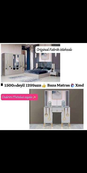 komodin: Original fabrik istehsalı yataq otağı dəstləri Model xüsusiyyətləri — 2