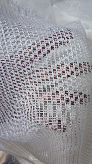 Parçalar: Ağ rəngli dekorativ tül parça dəsti - Yüngül, şəffaf və nəfəsalan — 1