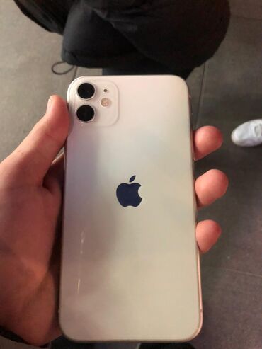 белый корпус: IPhone 11, Колдонулган, 128 ГБ, Ак, Куту, 82 %