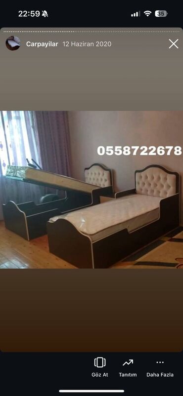 tək carpayı: Oğlan üçün, Çarpayı, Bazalı, Matras ilə