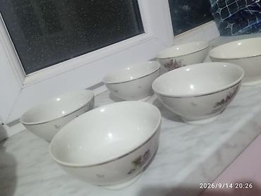 Кухонные принадлежности: Koznisov balaca kasalar təzədi Porcelan desert/kasa dəsti – 6 ədəd - — 2