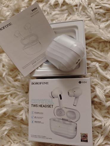 Audio: İşlənmiş Simsiz (Bluetooth) Qulaqcıqlar, Borofone, rəng - Ağ — 1