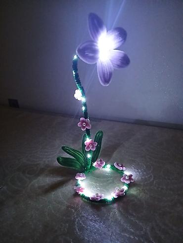 hy320 mini: LED işıqlı dekorativ əl işi çiçək kompozisiyası -istenilen rengde — 2