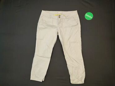 Spodnie: Spodnie, M (EU 38), wzór - Jednolity kolor, kolor - Biały