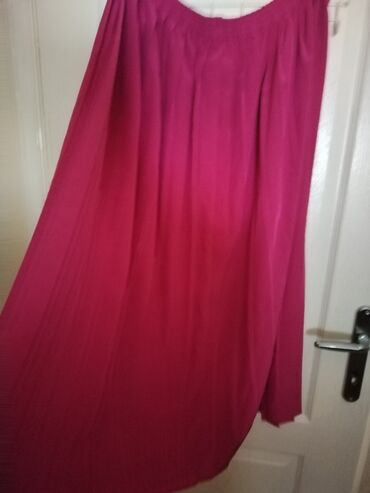 crna satenska suknja: M (EU 38), Midi, color - Pink