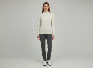 sweter z perełkami zara: Golf damski, rozmiar S