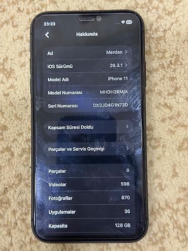 ipad 8 64: IPhone 11, 128 GB, Qara, Simsiz şarj, Face ID — 8