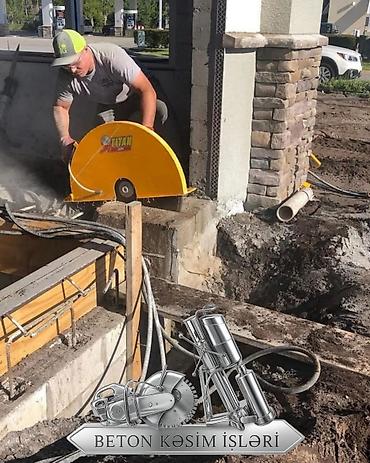 Beton işləri: Beton kəsimi və deşmə xidməti - Armaturlu/armatursuz beton, monolit — 13