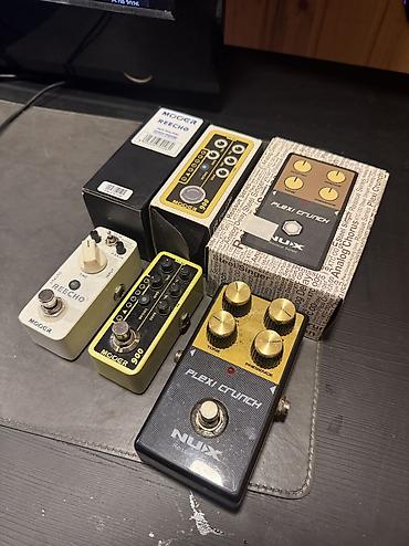 Gitara effekt pedalları mooer reecho (delay 3 növ) nux plexi crunch