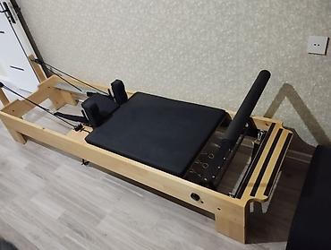 ferro qaçış aparatı: Pilates Reformer trenajoru – taxta karkaslı, tənzimlənən yay müqavimət — 6