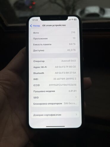 Apple iPhone: IPhone X, 64 GB, Gümüşü, Face ID — 6