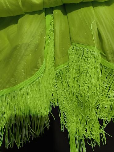 Haljine: Neon zeleno haljina-košulja sa resamam m do l - Model: midi — 8