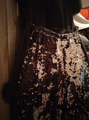 Юбки: Юбка, Модель юбки: Прямая, Мини, Высокая талия, С пайетками — 8