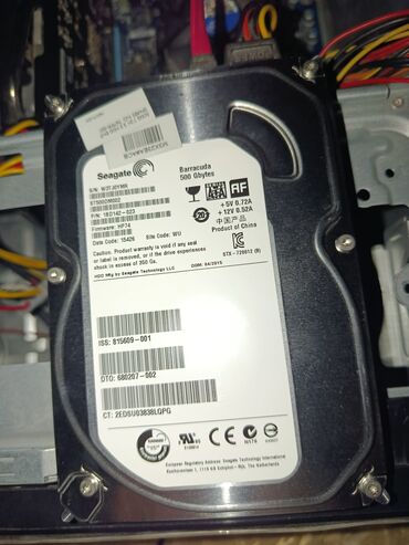 disk kalpaklari: Daxili Sərt disk (HDD) Seagate, 512 GB, 7200 RPM, 3.5", İşlənmiş