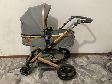 Коляски: Детская коляска-трансформер ING Baby (логотип на люльке). Цвет: серый — 4