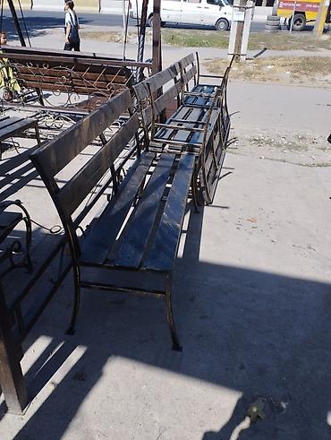 Скамейки: Скамейка Металл, Со спинкой, С крышей — 30