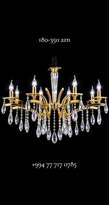 xrustal tom: Çılçıraq, 10 və daha çox lampa, Xrustal — 1