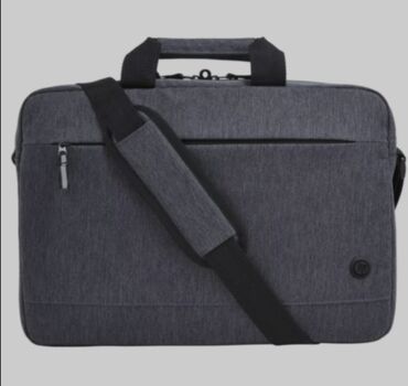 komputer kalonka: HP markalı noutbuk çantası - Rəng: tünd boz (melanj toxumalı parça) -