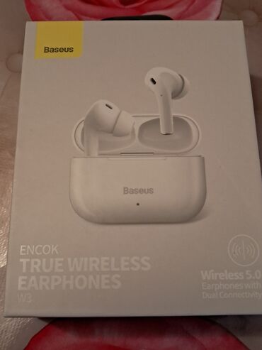baseus w7: Yeni Simsiz (Bluetooth) Qulaqcıqlar, Baseus, rəng - Ağ