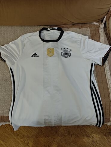 детские футболки в полоску: Futbolka, Adidas, 2XL, rəng - Ağ