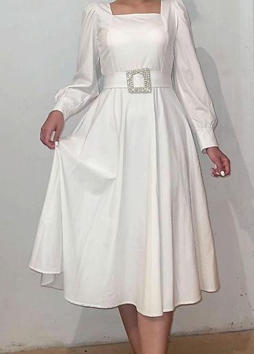 Ağ rəngli midi don. Yüngül, axıcı parça; gündəlikdən zərif tədbirlərə lalafo.az -da Ağ rəngli midi don. Yüngül, axıcı parça; gündəlikdən zərif tədbirlərə