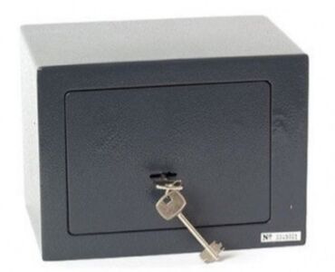 Box with a key, Metal, color - Black, New