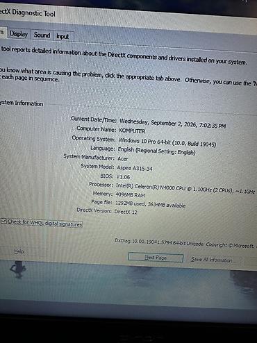 Acer: İşlənmiş Acer Aspire, 15.6 ", Intel Celeron, 512 GB, Ödənişli çatdırılma — 6