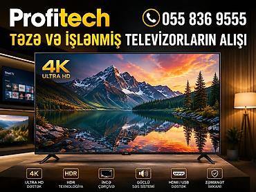 lalafo ucuz televizorlar: PROFITECH. Təzə və işlənmiş televizorların alışı və satışı. Smart TV — 1