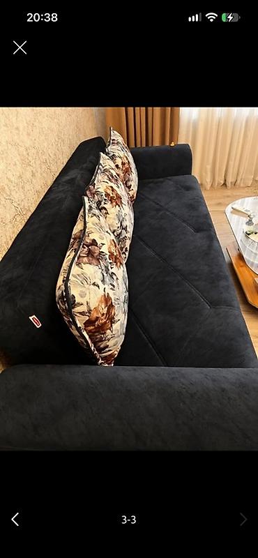 Divanlar: Qonaq otağı üçün rahat və zərif divan - Rəng: tünd göy/qara — 3