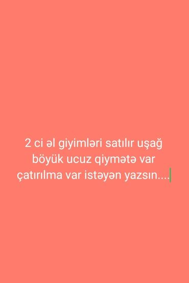 качественные детские вещи: Müxtəlif ölçüdə ikinci əl geyimləri təklif olunur. Uşaq və böyüklər