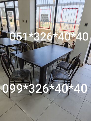 Masa və oturacaq dəstləri: Mətbəx üçün, Yeni, Açılmayan, Dördbucaq masa, 4 stul — 25