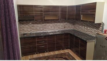 Sifarişlə mətbəx mebeli: Sifarişlə mətbəx dəsti, Özü çəkən petlələr, Mat laminat, Kredit yoxdur, Pulsuz çatdırılma — 10