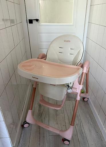 me: Стульчик для кормления, Б/у, Peg perego, Пластик, Трансформер, цвет - Розовый, Самовывоз, Платная доставка — 1
