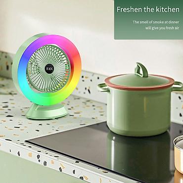vintilyatır: LED İşıqlı Masaüstü Sərinkeş S27 | Colorful Lighting Fan . ❄️ Sərinlik — 2