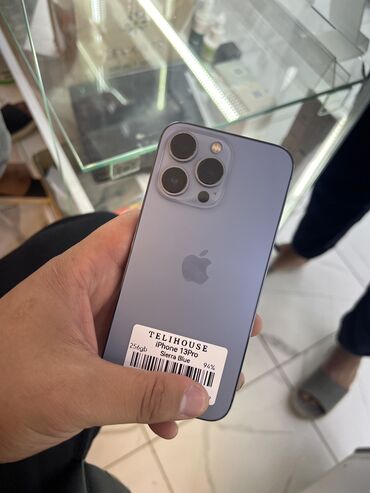 маниторы для пк: IPhone 13 Pro, Колдонулган, 256 ГБ, Көгүлтүр, Коргоочу айнек, Каптама, Кабель, Бөлүп төлөө менен